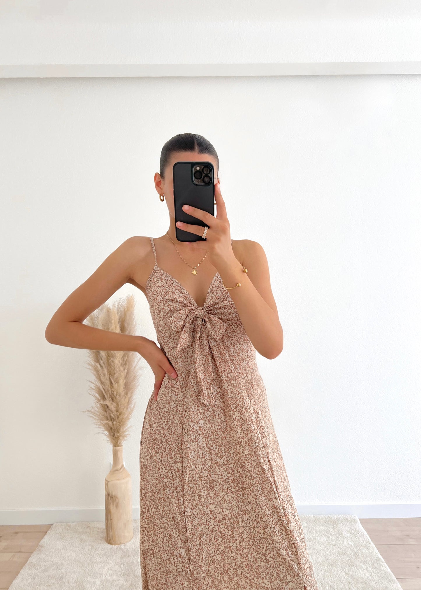 Sommer Kleid „Lian“ in Braun