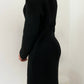 Pulloverkleid „Ava“ mit Rollkragen in Schwarz