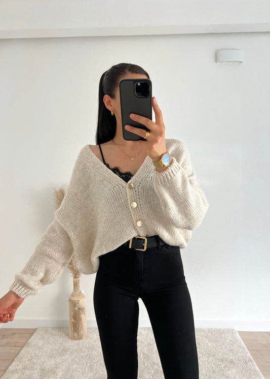 Cardigan „Bea“ in Beige